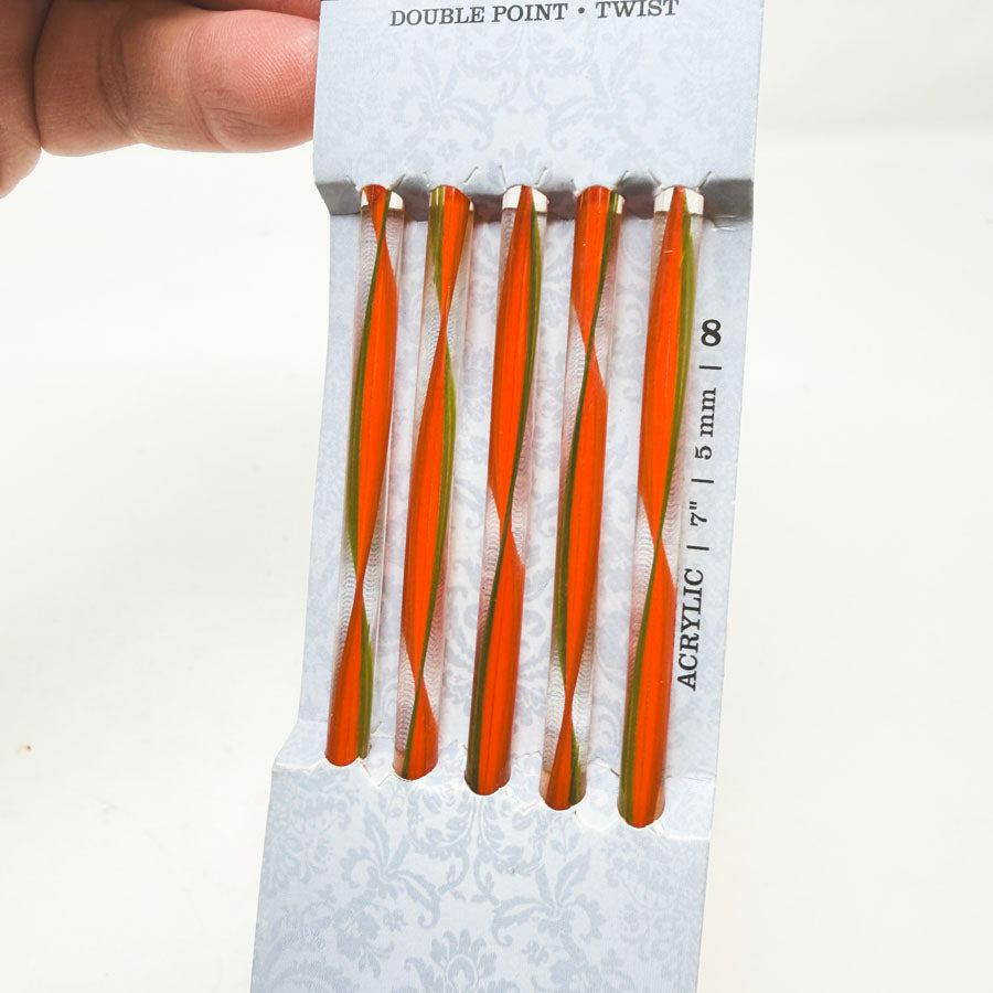 Size 8 - 7" - Yarnology Double Point Twist Acrylic Knitting Needles