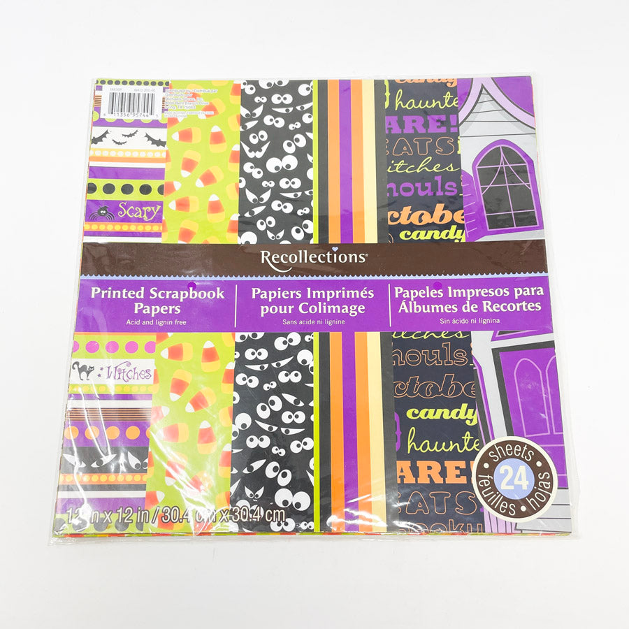 Recollections Halloween Printed Scrapbook 12x12 Paper Pack