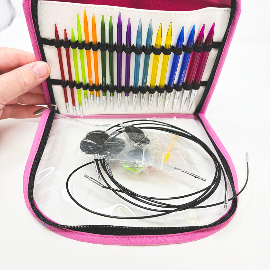 Interchangeable Acrylic Circular Knitting Needle Set
