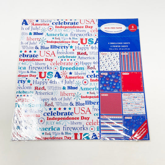 Scrapbooking Supplies Americana Collection 12x12 Paper Pack