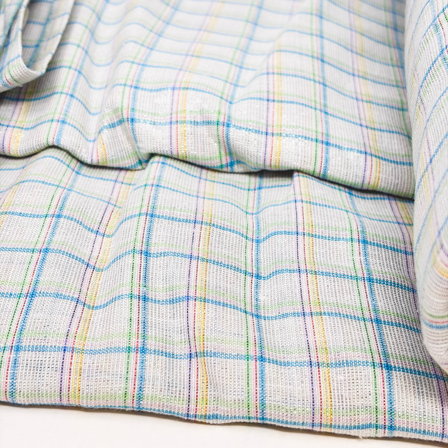 Appx 6 Yds Pastel Plain Weave Glitter Lightweight Fabric