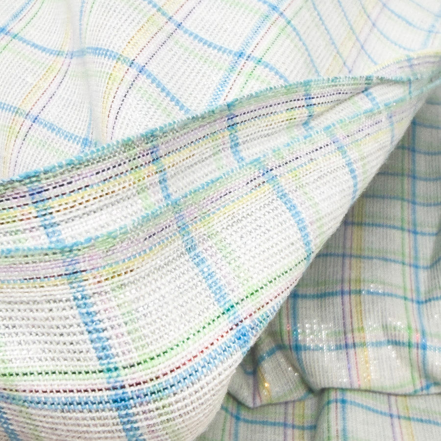 Appx 6 Yds Pastel Plain Weave Glitter Lightweight Fabric