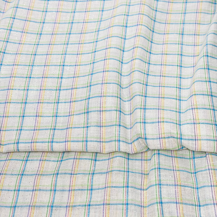 Appx 6 Yds Pastel Plain Weave Glitter Lightweight Fabric