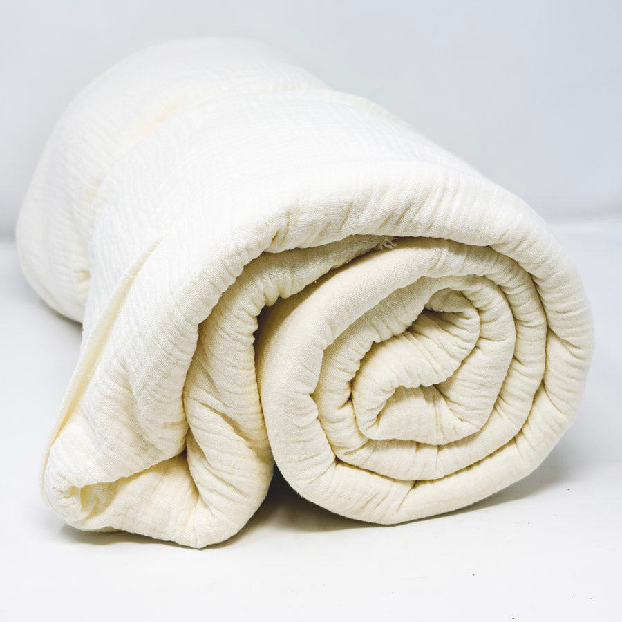 Appx 6 Yds Ivory Cotton Gauze Fabric