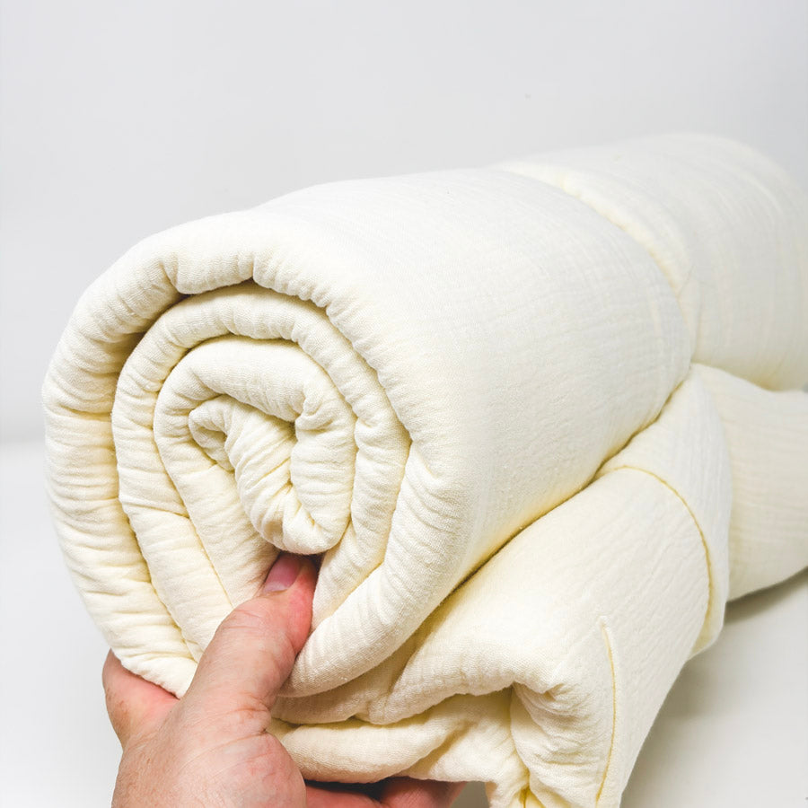 Appx 6 Yds Ivory Cotton Gauze Fabric