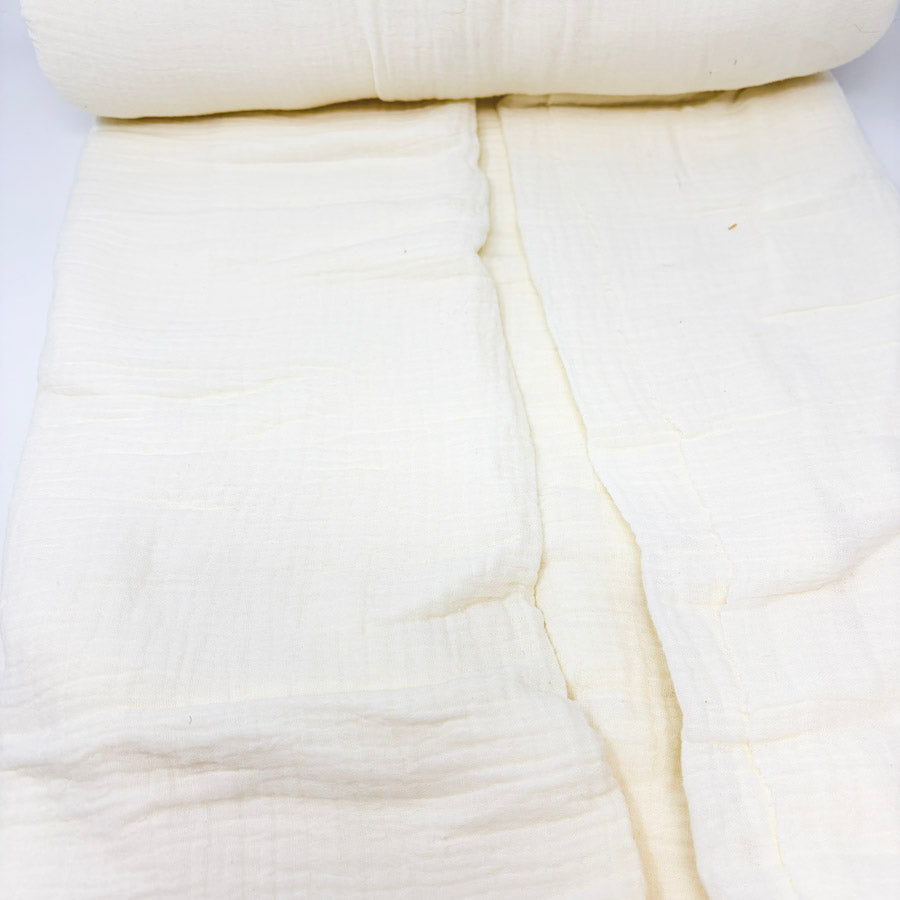 Appx 6 Yds Ivory Cotton Gauze Fabric