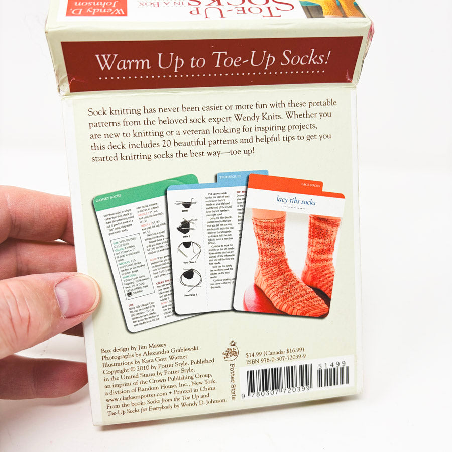Toe Up Socks In a Box Pattern Deck