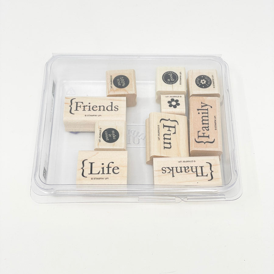 Stampin' Up Small Box Set Rubber Stamps