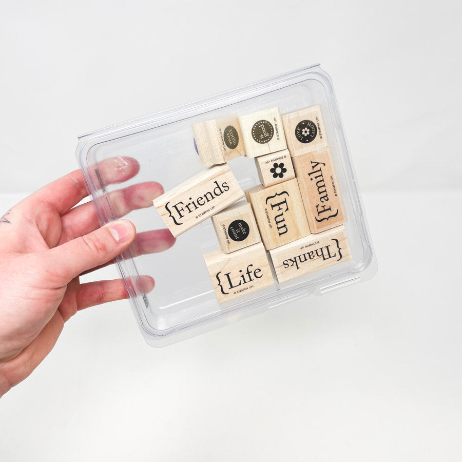 Stampin' Up Small Box Set Rubber Stamps