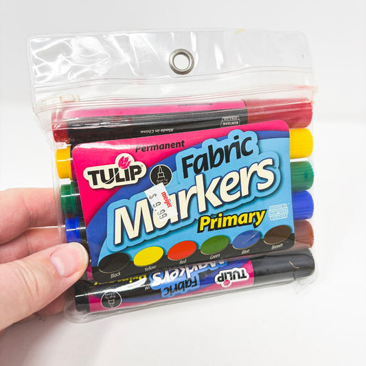 Tulip Fabric Markers Primary 6 Count