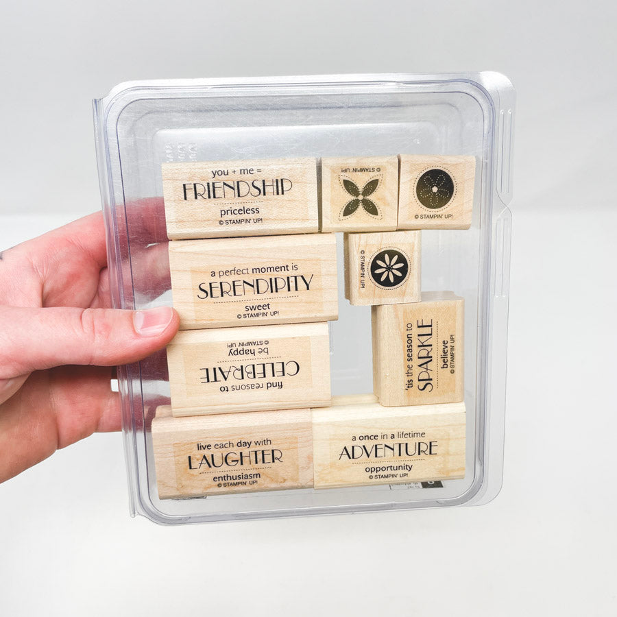 Stampin' Up Small Box Set Rubber Stamps