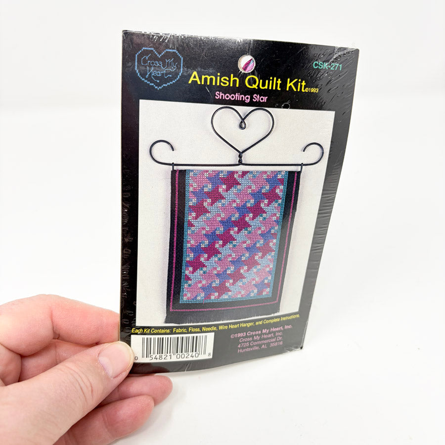 Shooting Star – Amish Quilt Cross Stitch Kit by Cross My Heart