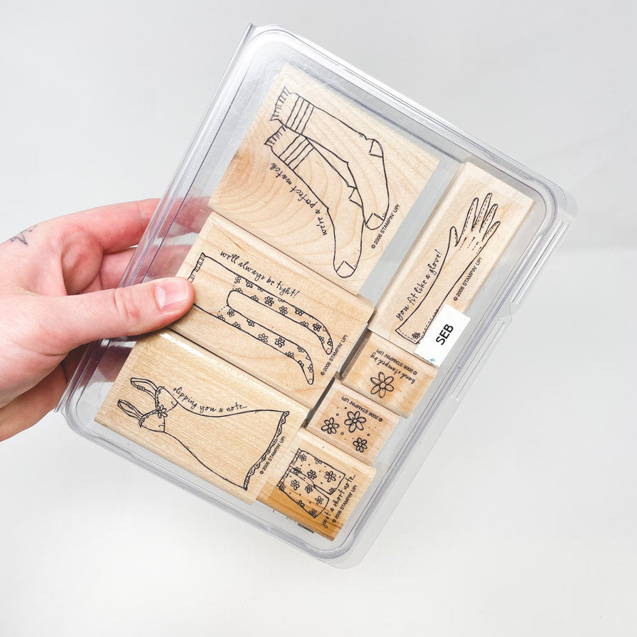 Stampin' Up Medium Box Set Rubber Stamps