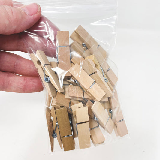 Wide Wooden Clothespins