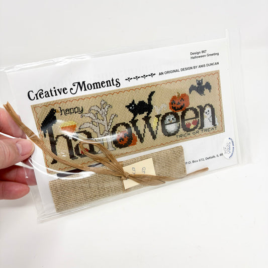 Halloween Greetings – Creative Moments Cross Stitch Kit