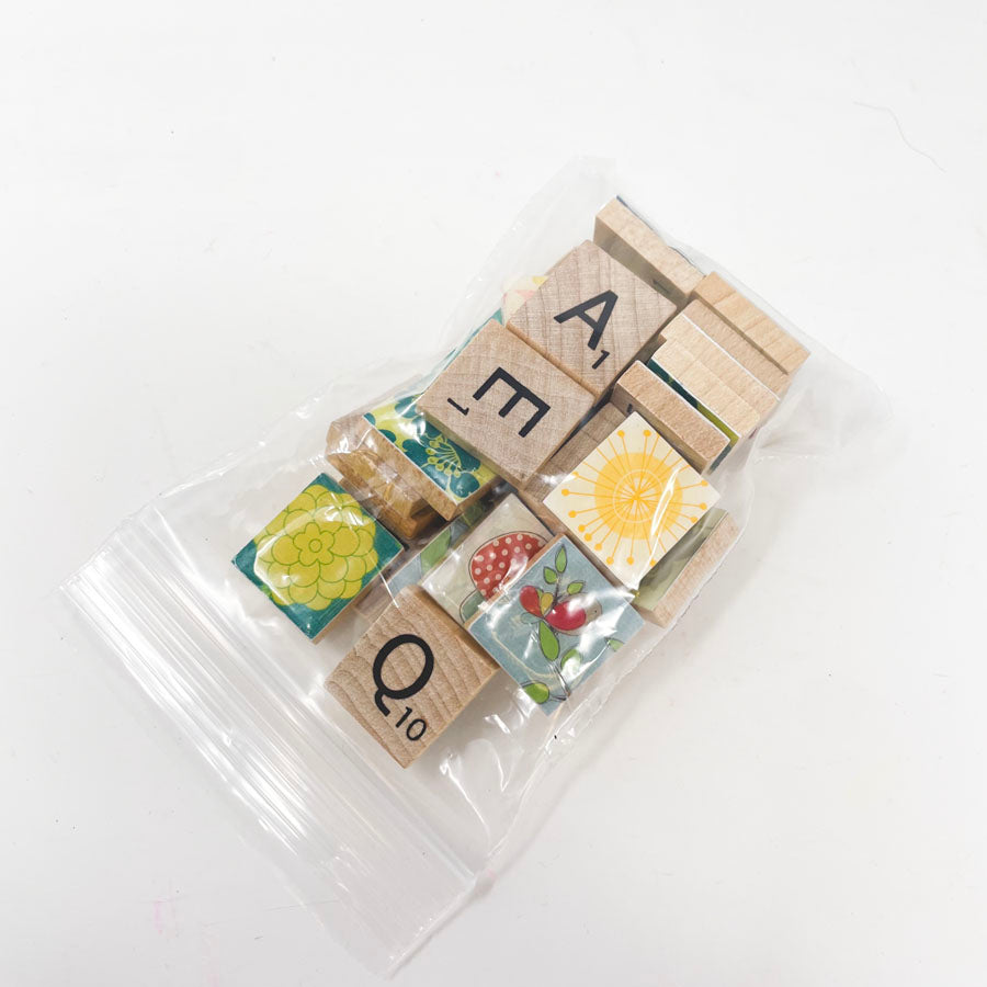 Bag 2 - Scrabble Letter Tiles Pendants - Assorted Designs