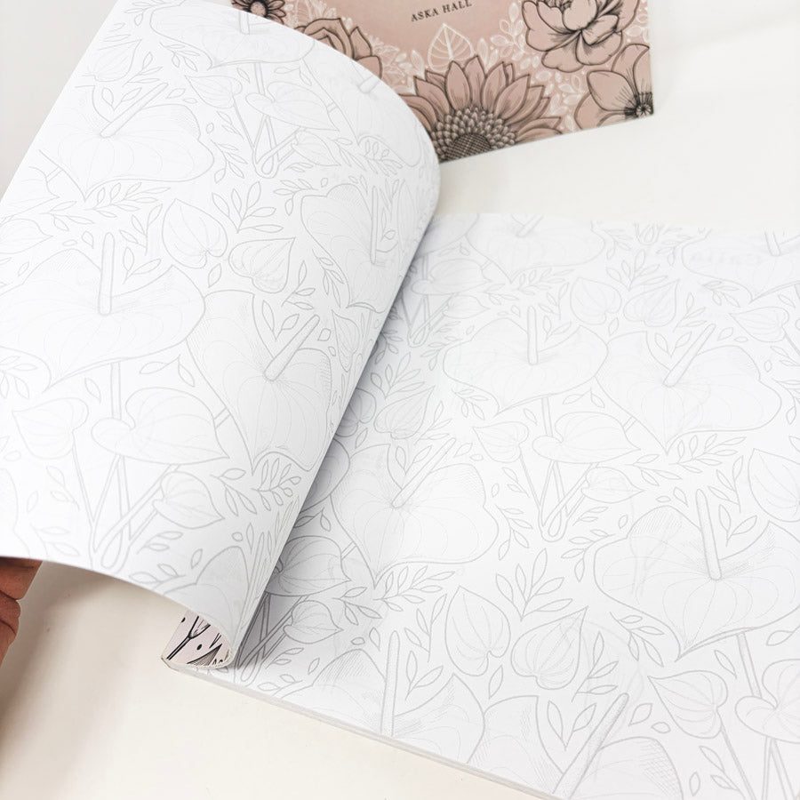 How To Draw Flowers Books by Aska Hall