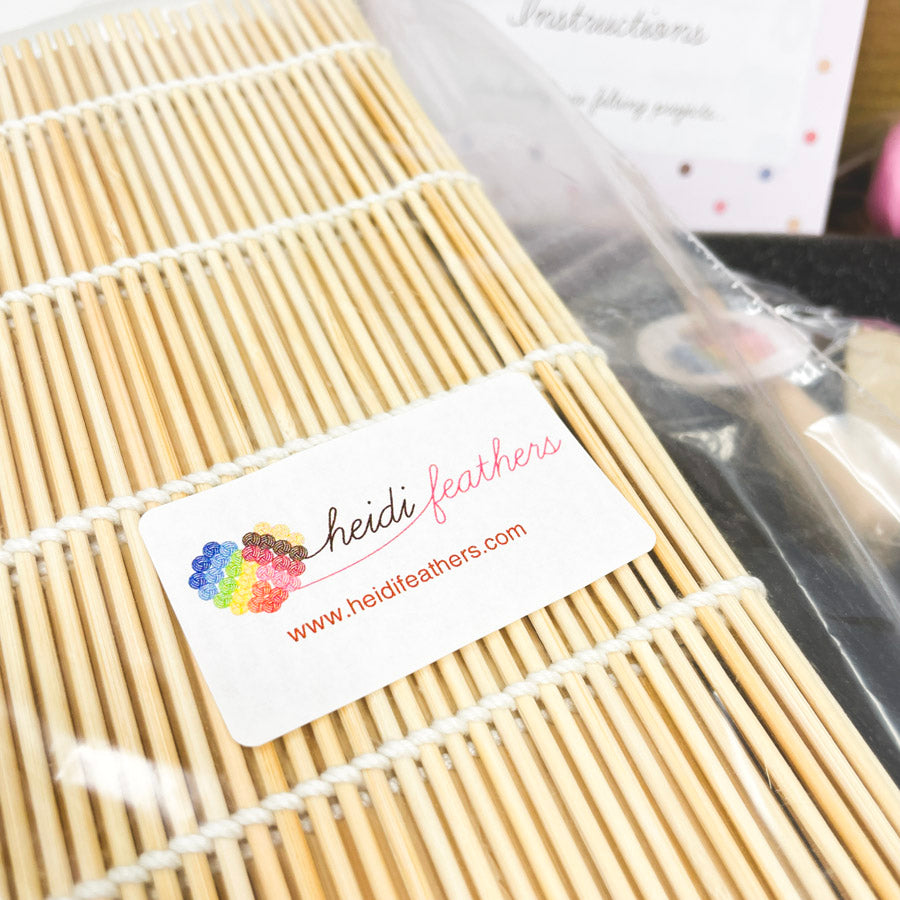 Heidi Feathers Needle Felting Kit with Bamboo Mat