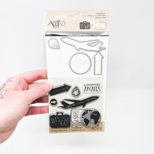 Art-C Travel Cling Stamp and Cutting Die Set