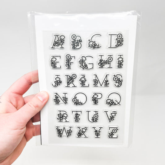 Altenew Floral Alphabet Cling Stamp and Cutting Die Bundle