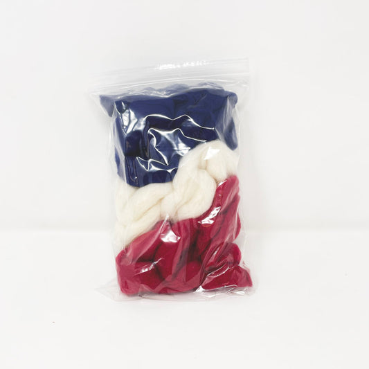 Roving in USA Colors - 1.6 oz