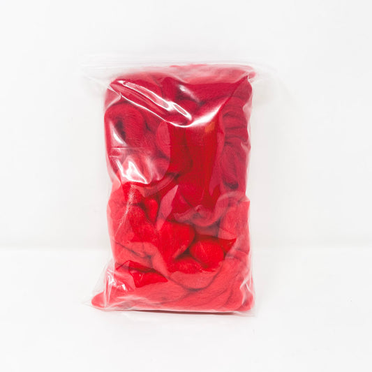 Mixed Reds Roving Bundle - 2.6 oz