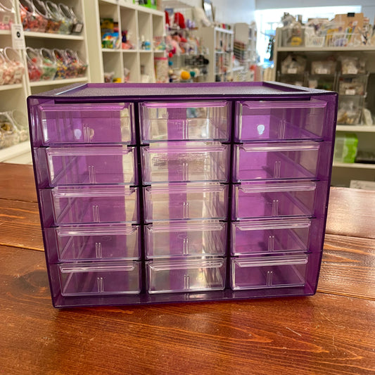 15 Drawer Hardware Organizer - Purple