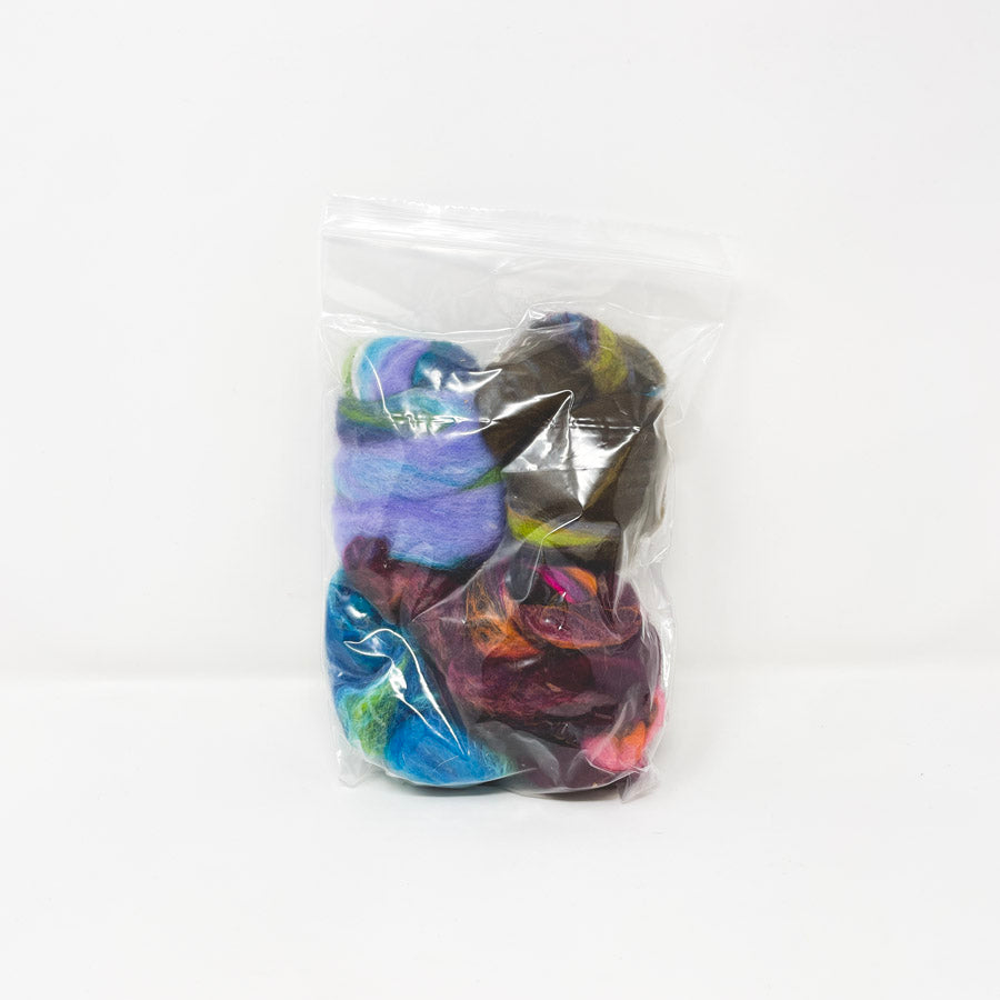 4 Marbled Roving Balls - 1.3 oz
