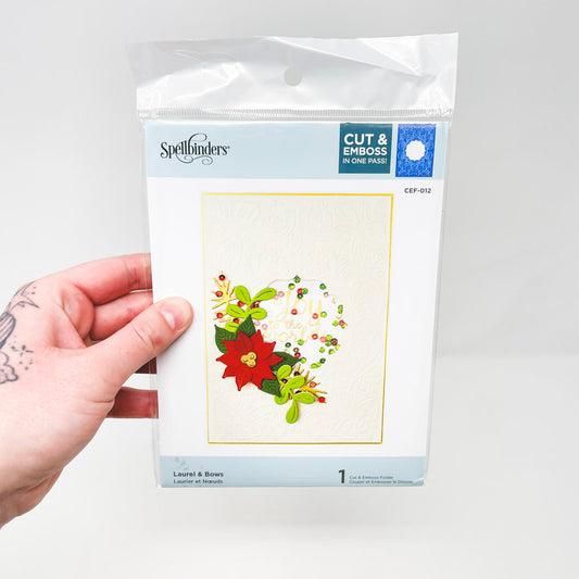 Spellbinders Laurel and Bows Embossing Folder