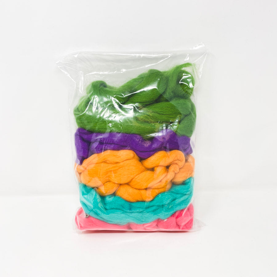Bright Stripes Roving Bundle - 4.4 oz