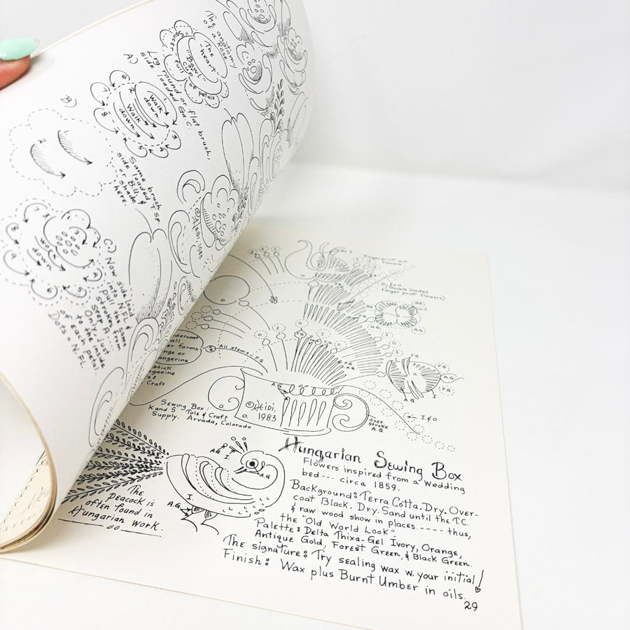 Vintage "Heidi's Folk Art Designs: Volume I" Painting Booklet