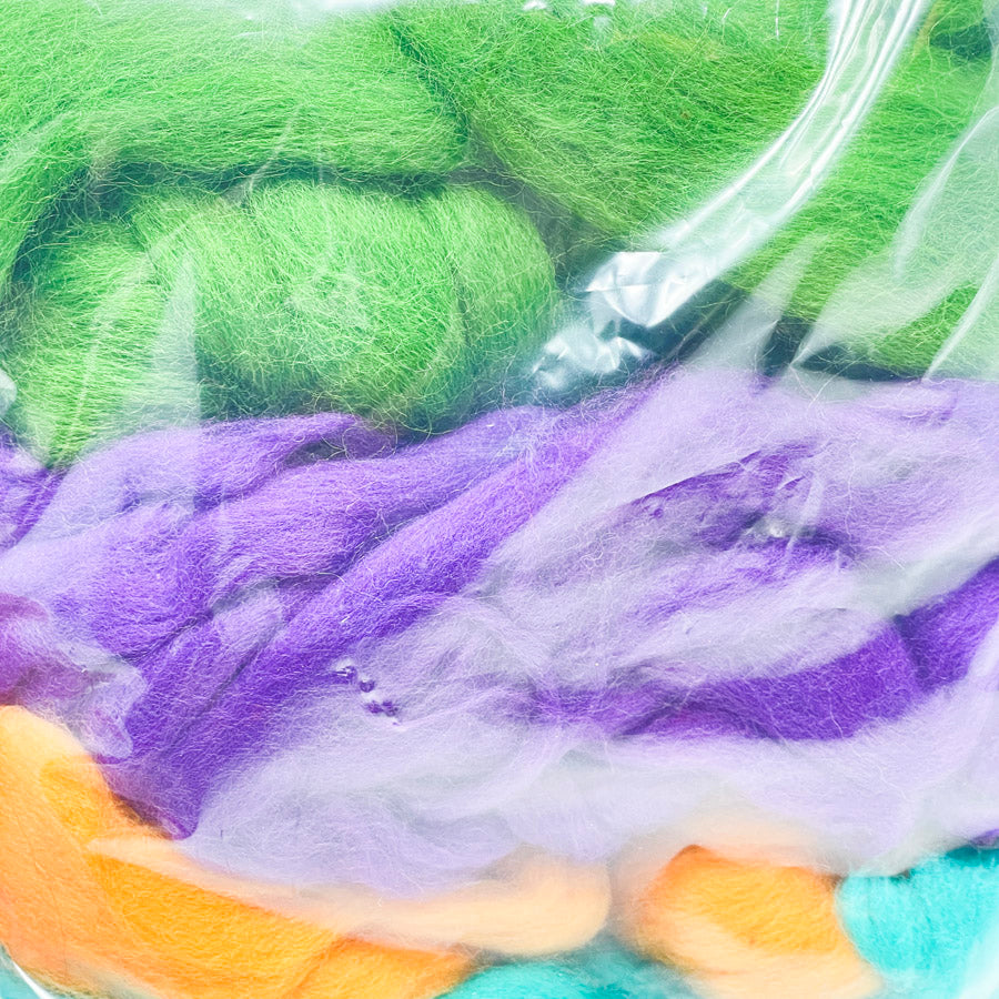 Bright Stripes Roving Bundle - 4.4 oz