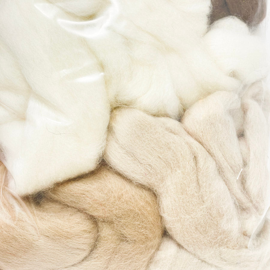 Light Neutrals Roving Bundle - 5.6 oz