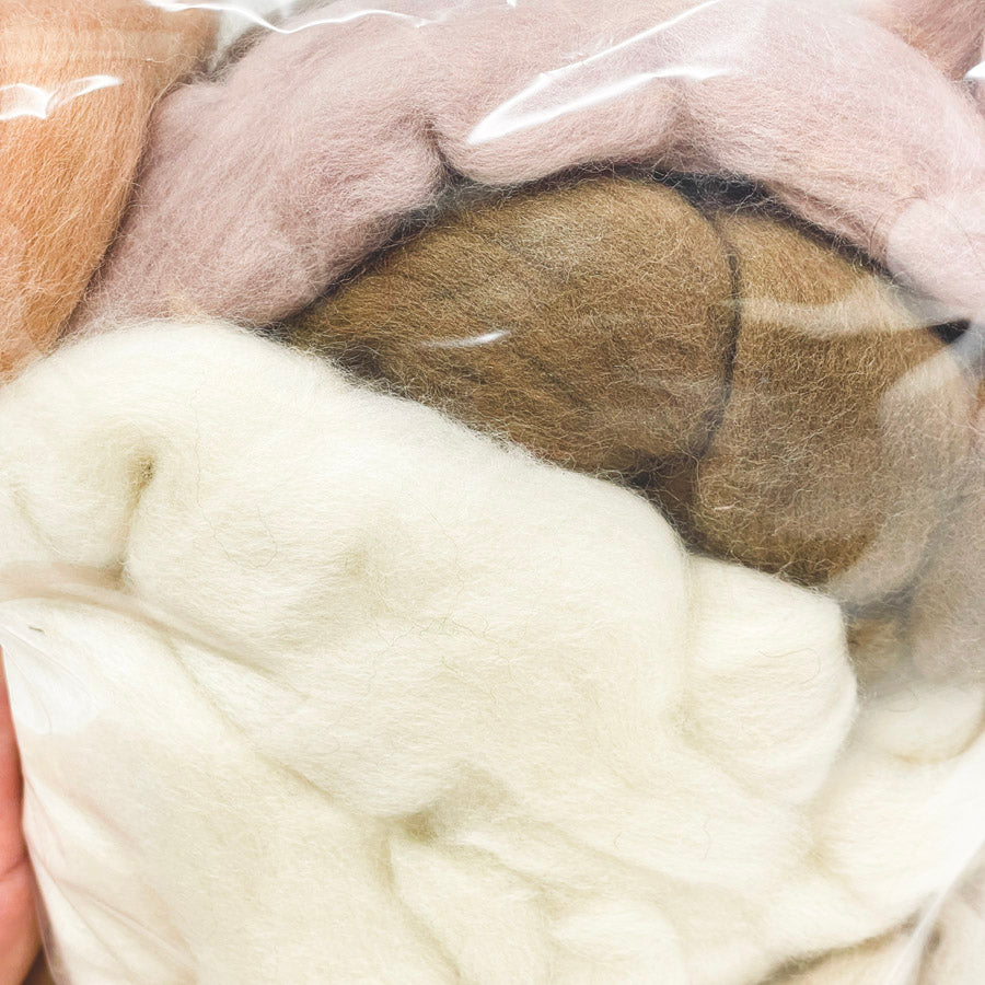 Light Neutrals Roving Bundle - 5.6 oz