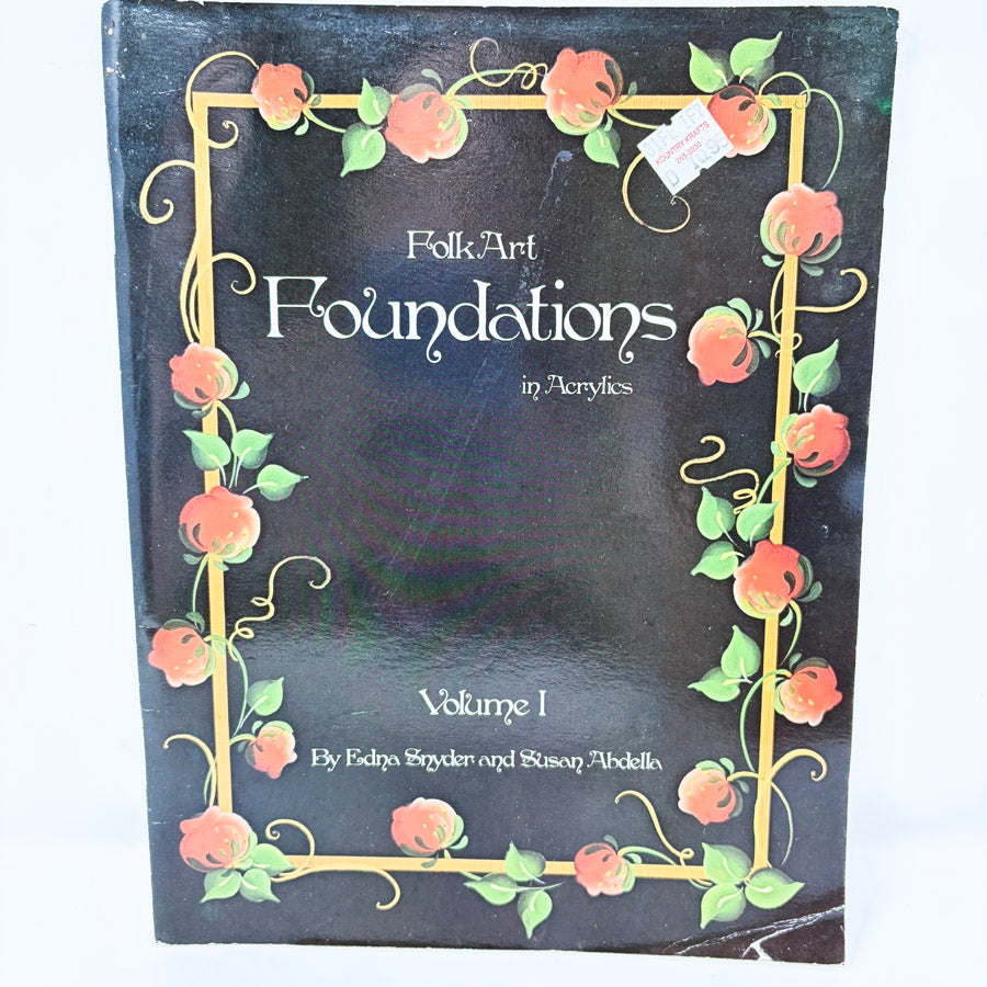 Vintage "Folk Art Foundations in Acrylics: Volume I" Painting Booklet