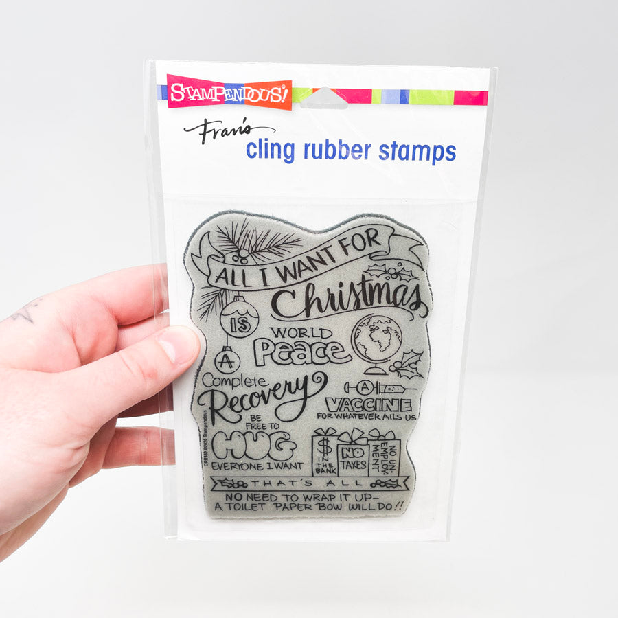 Stampendous All I Want for Christmas Cling Stamp