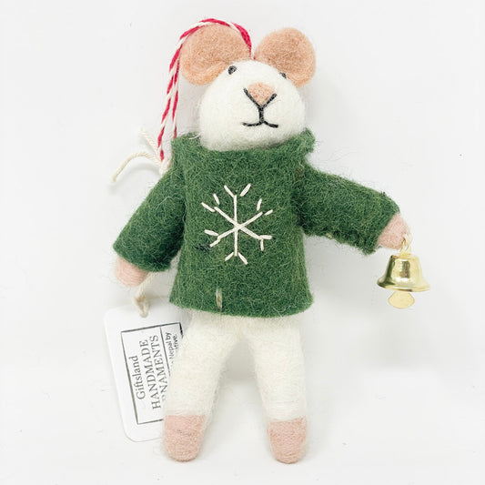 NEW // Mouse in a Green Sweater Ornament