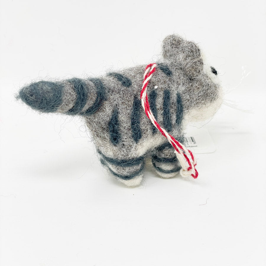 NEW // Gray Stripe Kitty Ornament