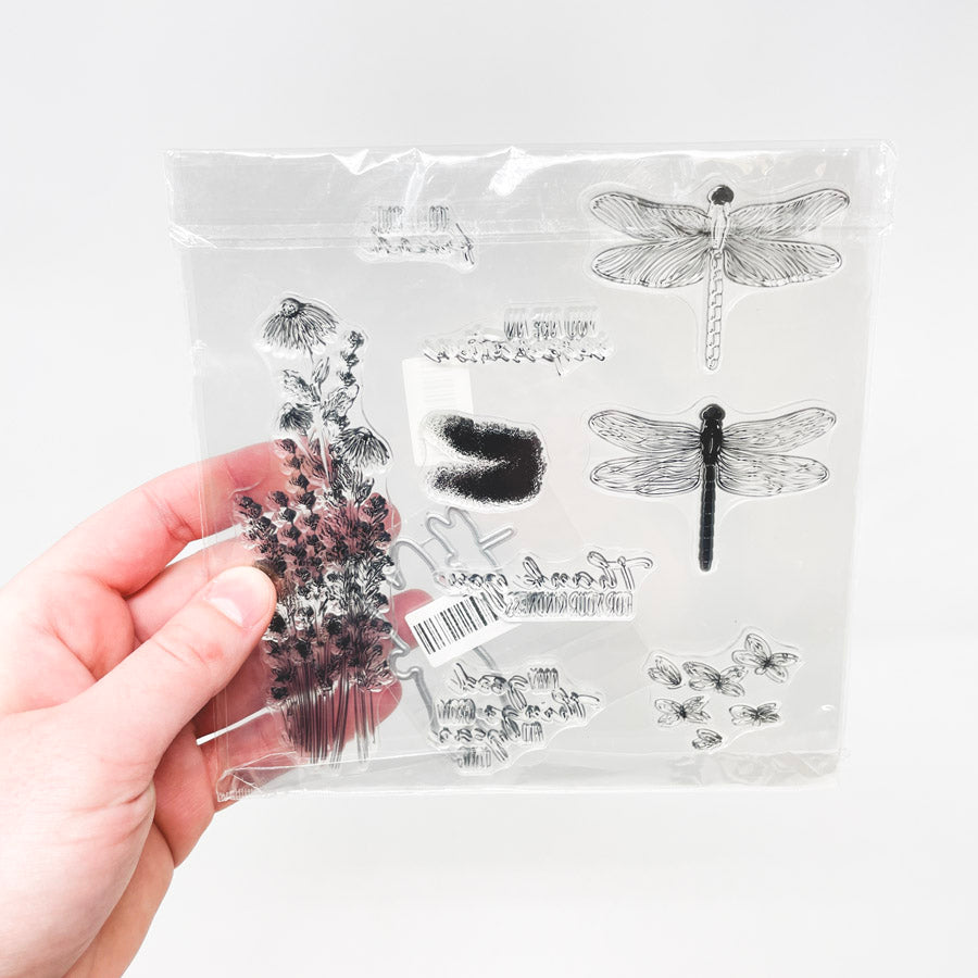 Dragonfly Cling Stamp and Cutting Die Set