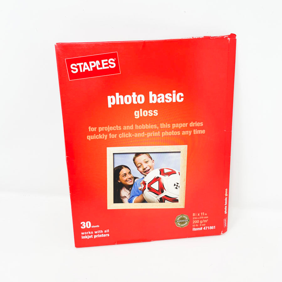 Staples Photo Basic Gloss Printer Paper