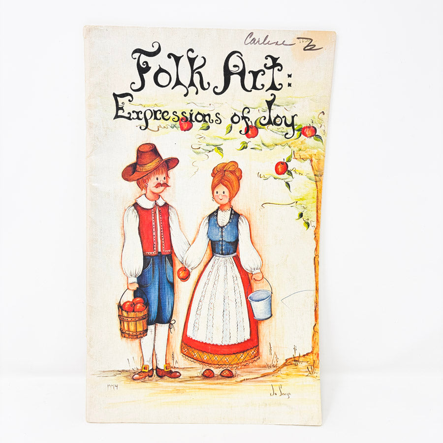 Vintage (Couple on Cover) "Folk Art Expressions of Joy" Painting Booklet by Jo Sonja Jansen