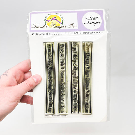 Frantic Stamper Holiday Sentiments Clear Stamp Set