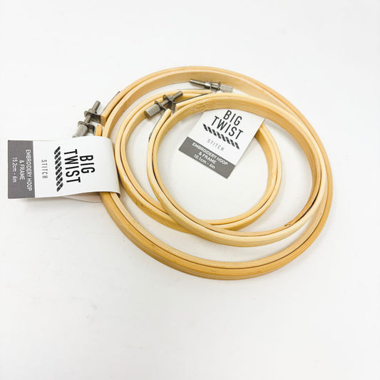 Big Twist Wood Embroidery Hoops - Pick a Size
