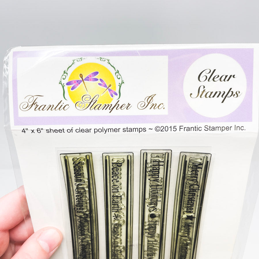 Frantic Stamper Holiday Sentiments Clear Stamp Set