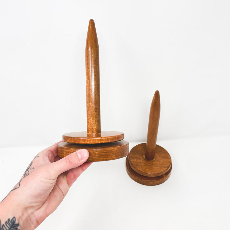 Solid Wood Yarn Spindles/Skein Holders (1)