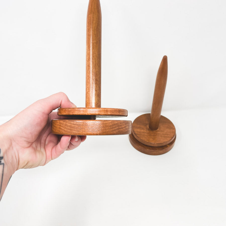 Solid Wood Yarn Spindles/Skein Holders (1)