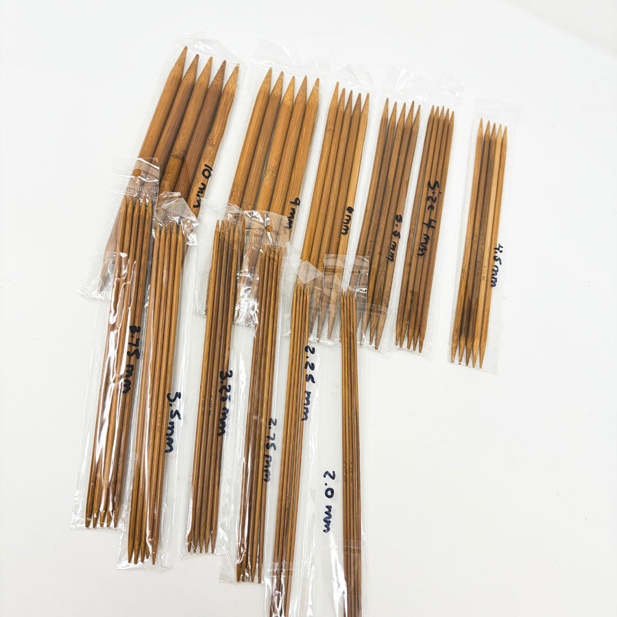 Bamboo Double Point Knitting Needles - Pick a Size
