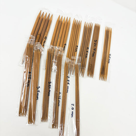 Bamboo Double Point Knitting Needles - Pick a Size