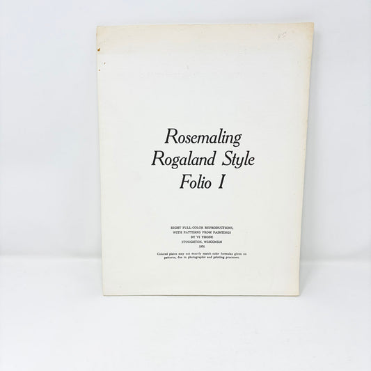 Vintage Rosemaling Rogaland Style Folio 1 Pattern Booklet