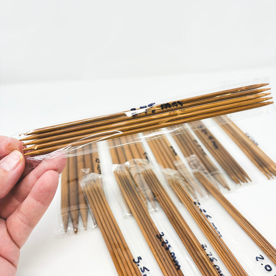 Bamboo Double Point Knitting Needles - Pick a Size